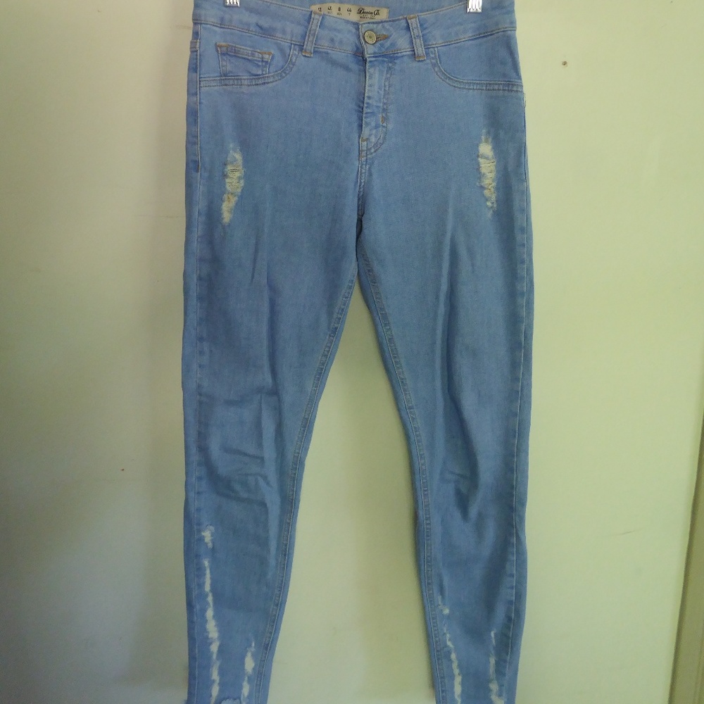 Primark High Waisted Skinny Jeans Distressed
